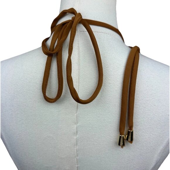 Free People Significant Other Satin Esme Maxi Dress Gold S/P - Picture 6 of 10